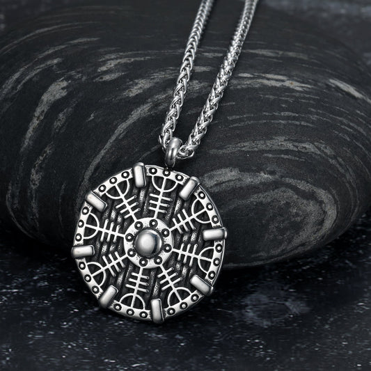 Bjorn Regalia Handcrafted Stainless Steel Helm of Awe Shield