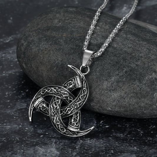 Bjorn Regalia Handcrafted Stainless Steel Odin's Horn Pendant