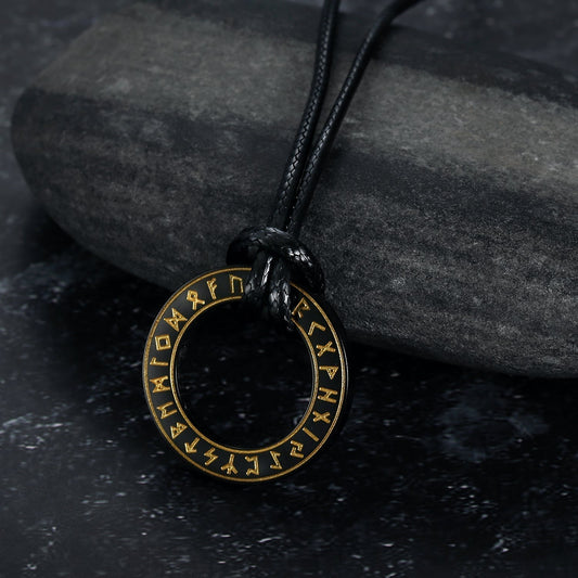 Bjorn Regalia Circular Horn Rune Necklace