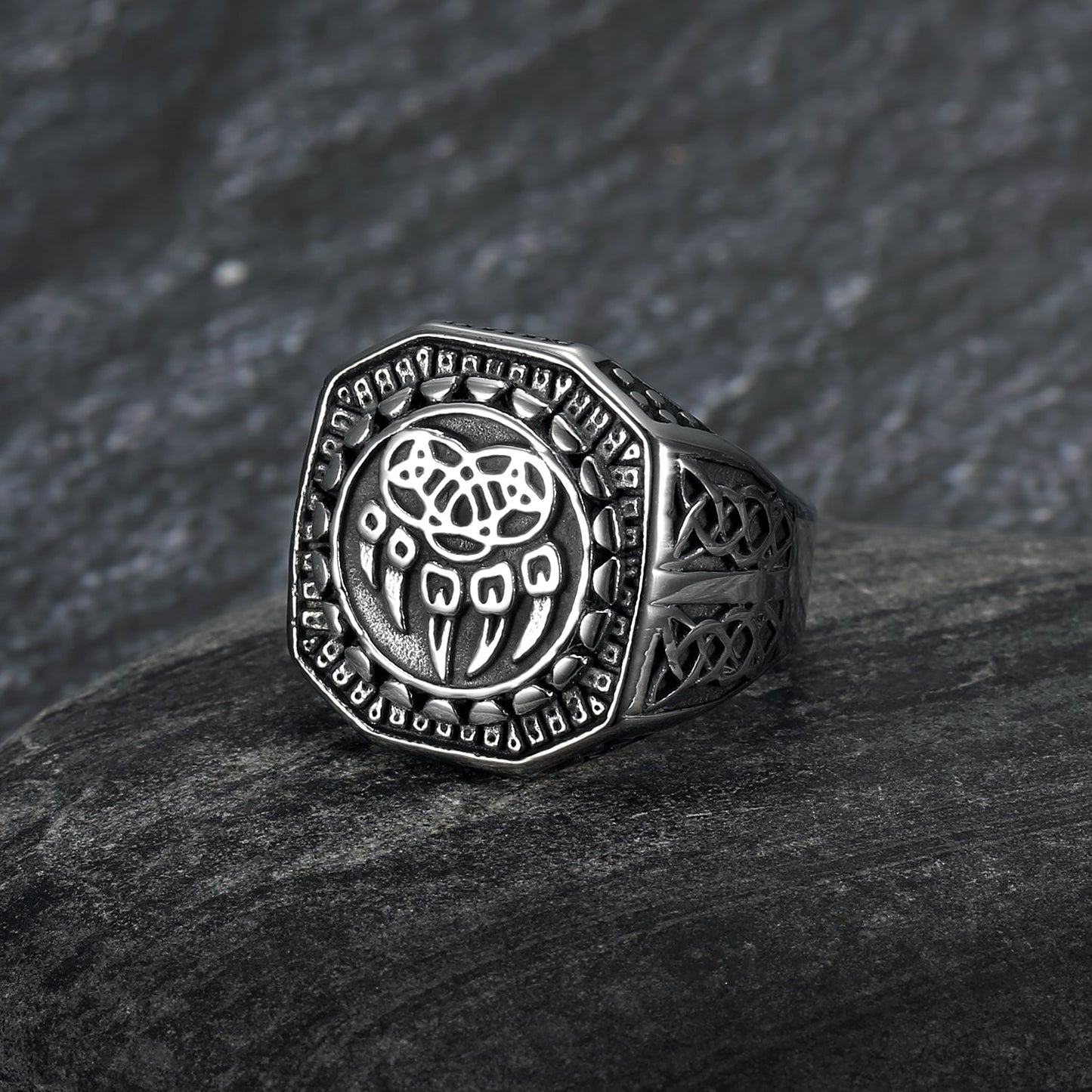 Bjorn Regalia Handcrafted Stainless Steel Veles Signet Ring