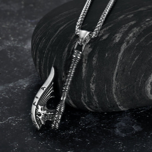 Bjorn Regalia Handcrafted Stainless Steel Viking Axe Necklace