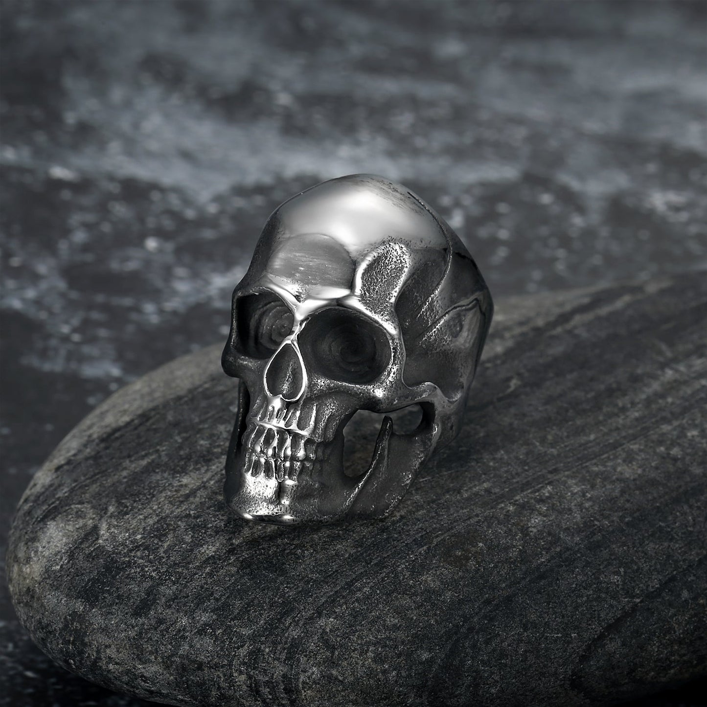 Bjorn Regalia Handcrafted Stainless Steel Skull Ring