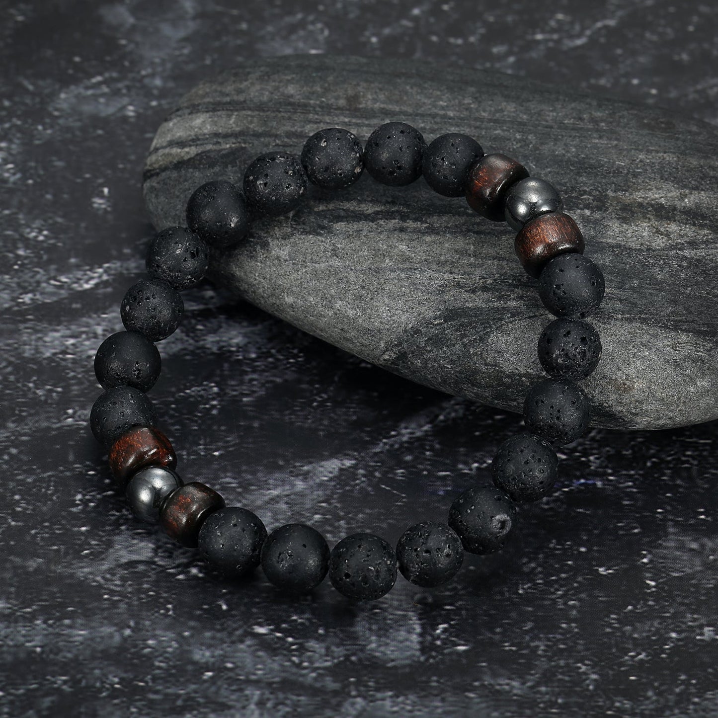 Bjorn Regalia Lava Stone Bracelet
