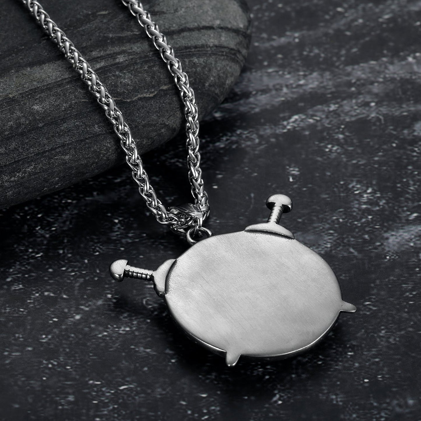 Bjorn Regalia Stainelss Steel Viking Shield and Valknut Necklace