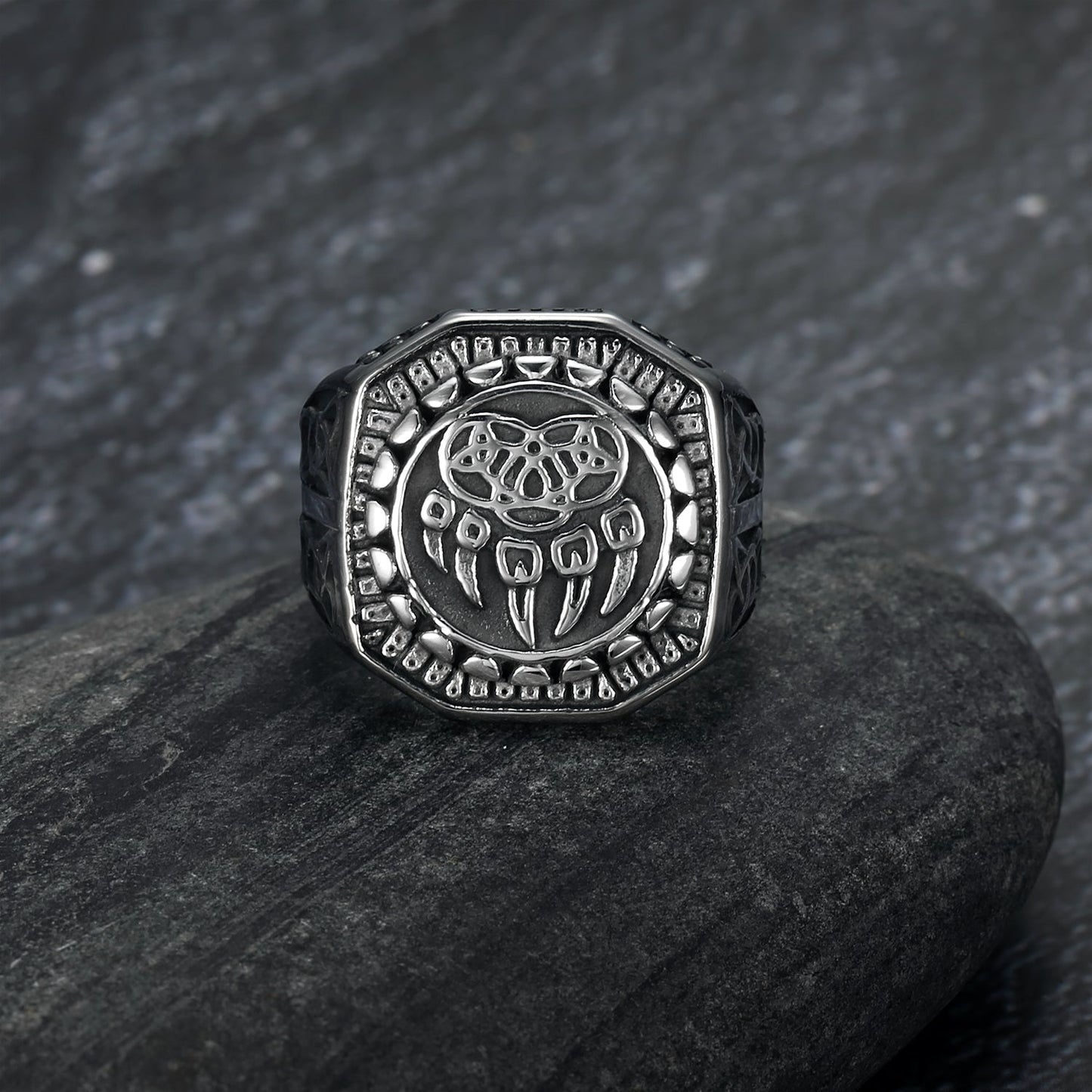 Bjorn Regalia Handcrafted Stainless Steel Veles Signet Ring