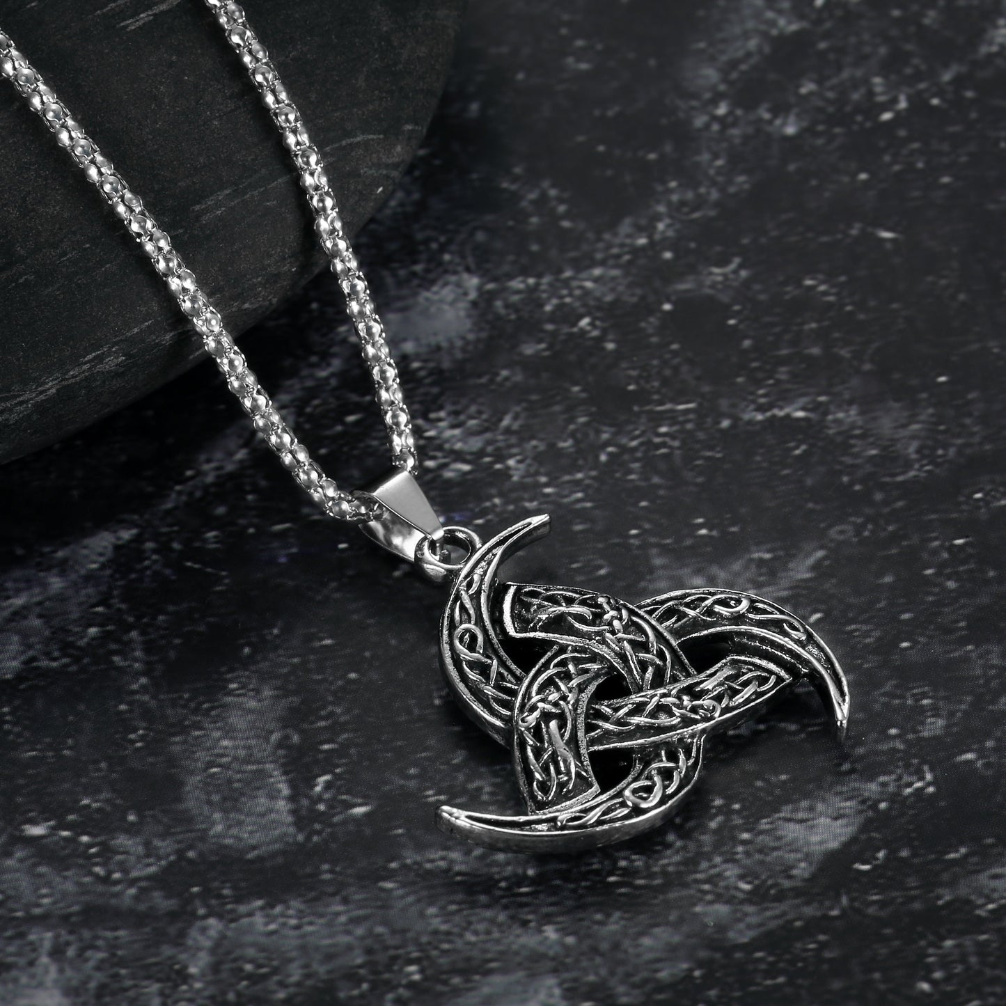 Bjorn Regalia Handcrafted Stainless Steel Odin's Horn Pendant