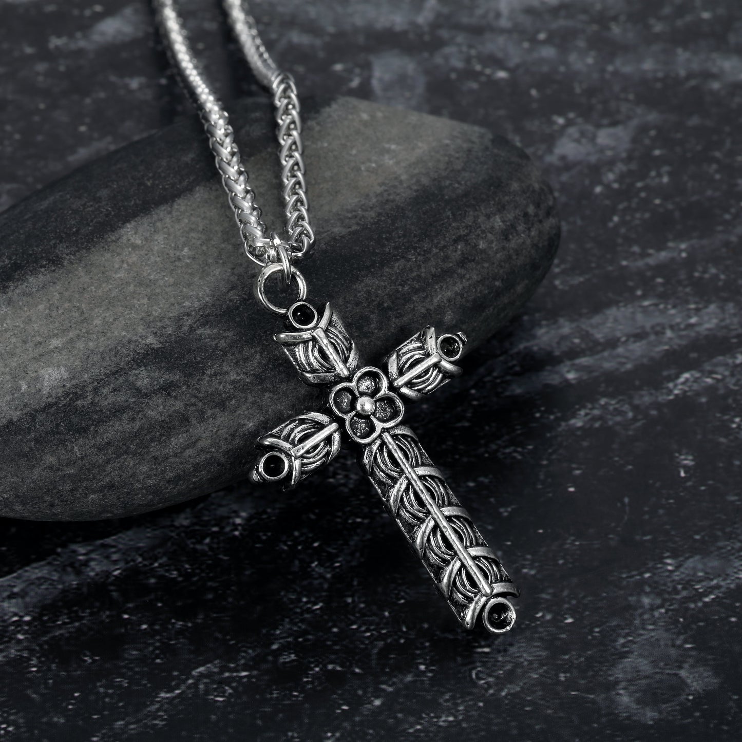 Bjorn Regalia Handcrafted Stainless Steel Athelstan's Cross Necklace