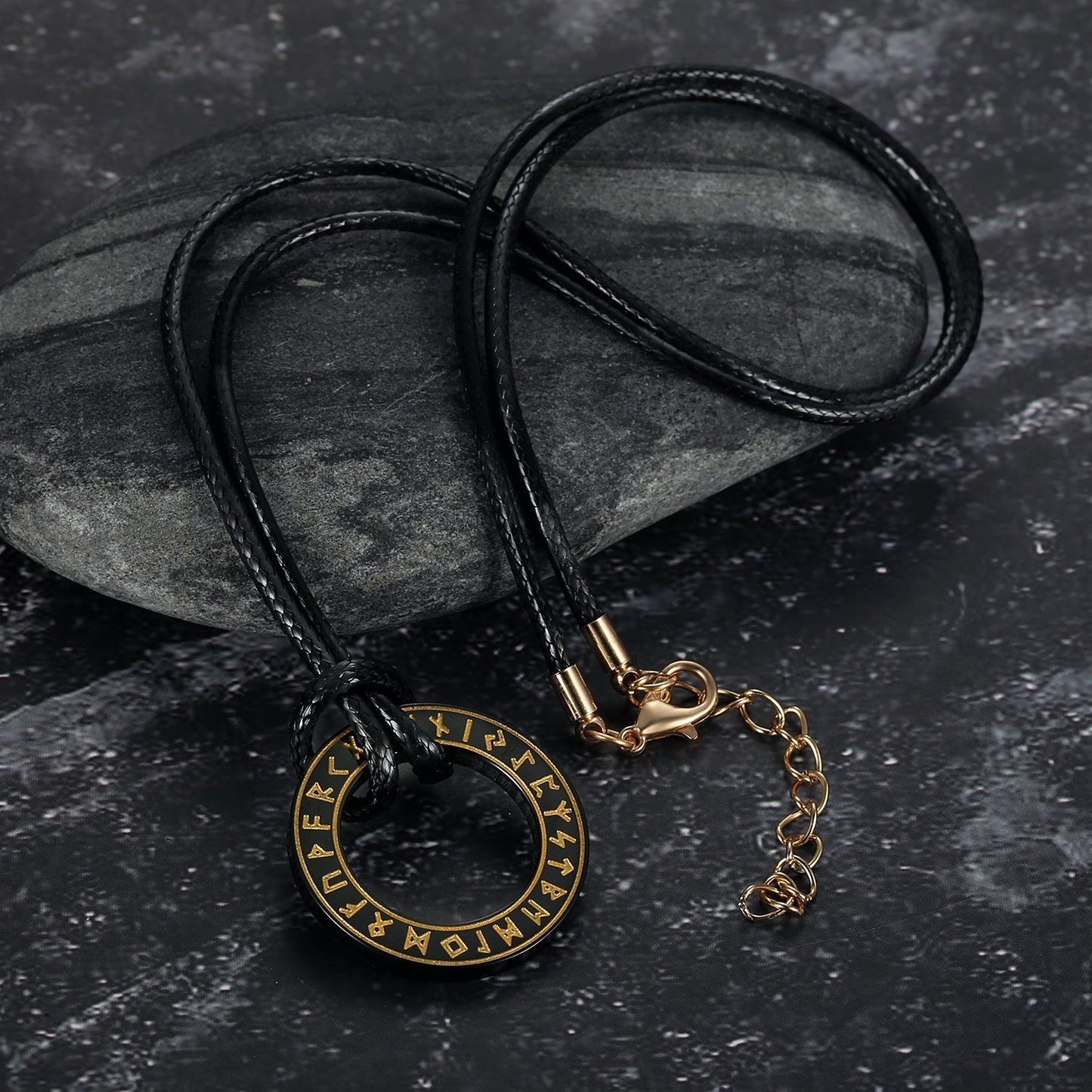 Bjorn Regalia Circular Horn Rune Necklace
