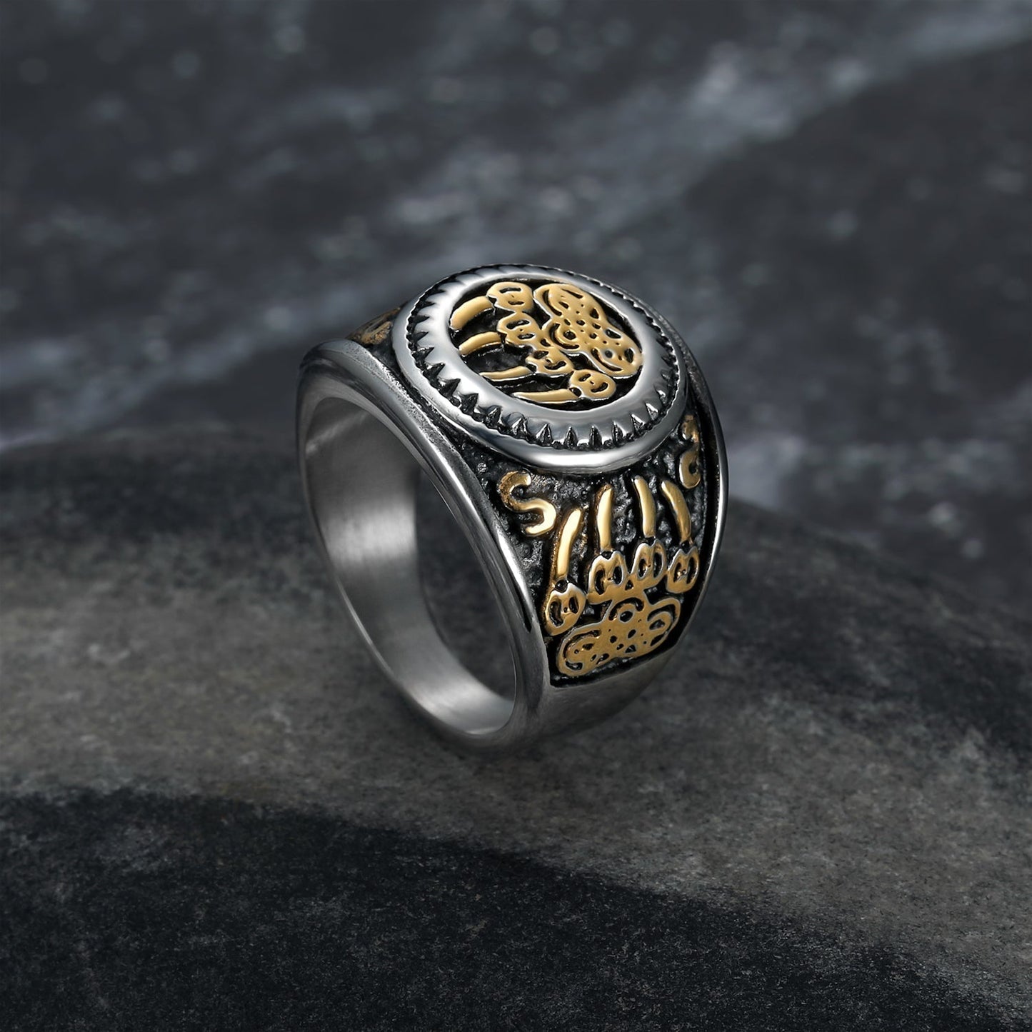 Bjorn Regalia Handcrafted Stainless Steel Bear Paw / Veles Ring
