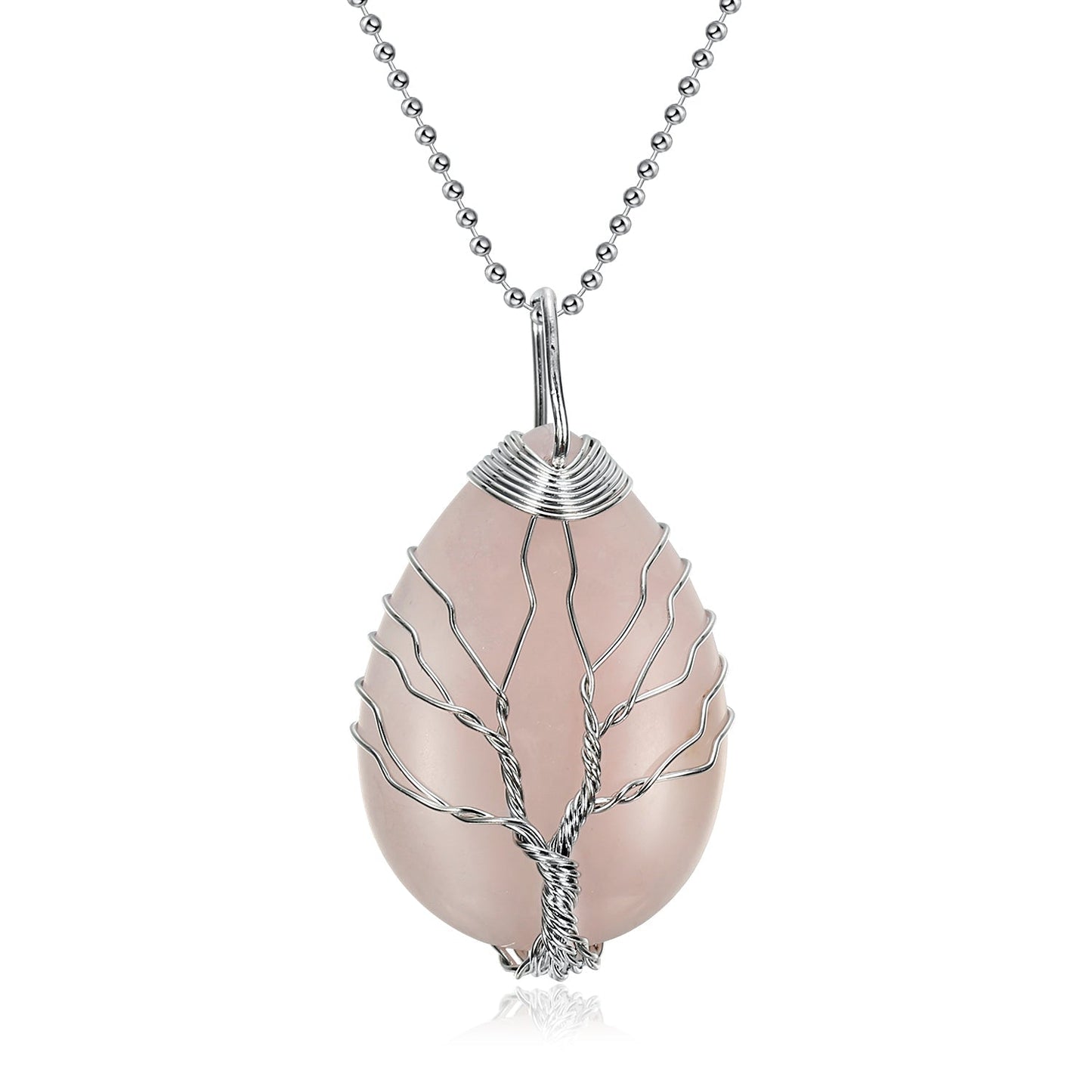 Bjorn Regalia Yggdrasil / Tree of Life Necklace on Teardrop Semi-Precious Stone