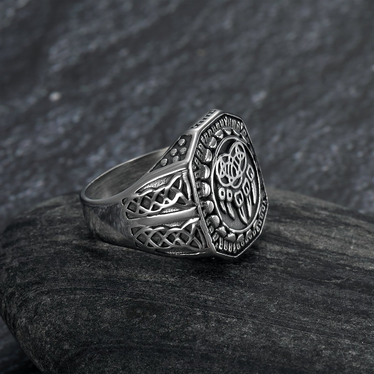 Bjorn Regalia Handcrafted Stainless Steel Veles Signet Ring