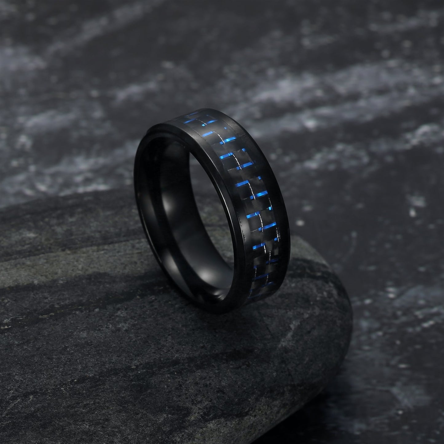 Bjorn Regalia Carbon Fibre Dragon Scale Viking Wedding Rings