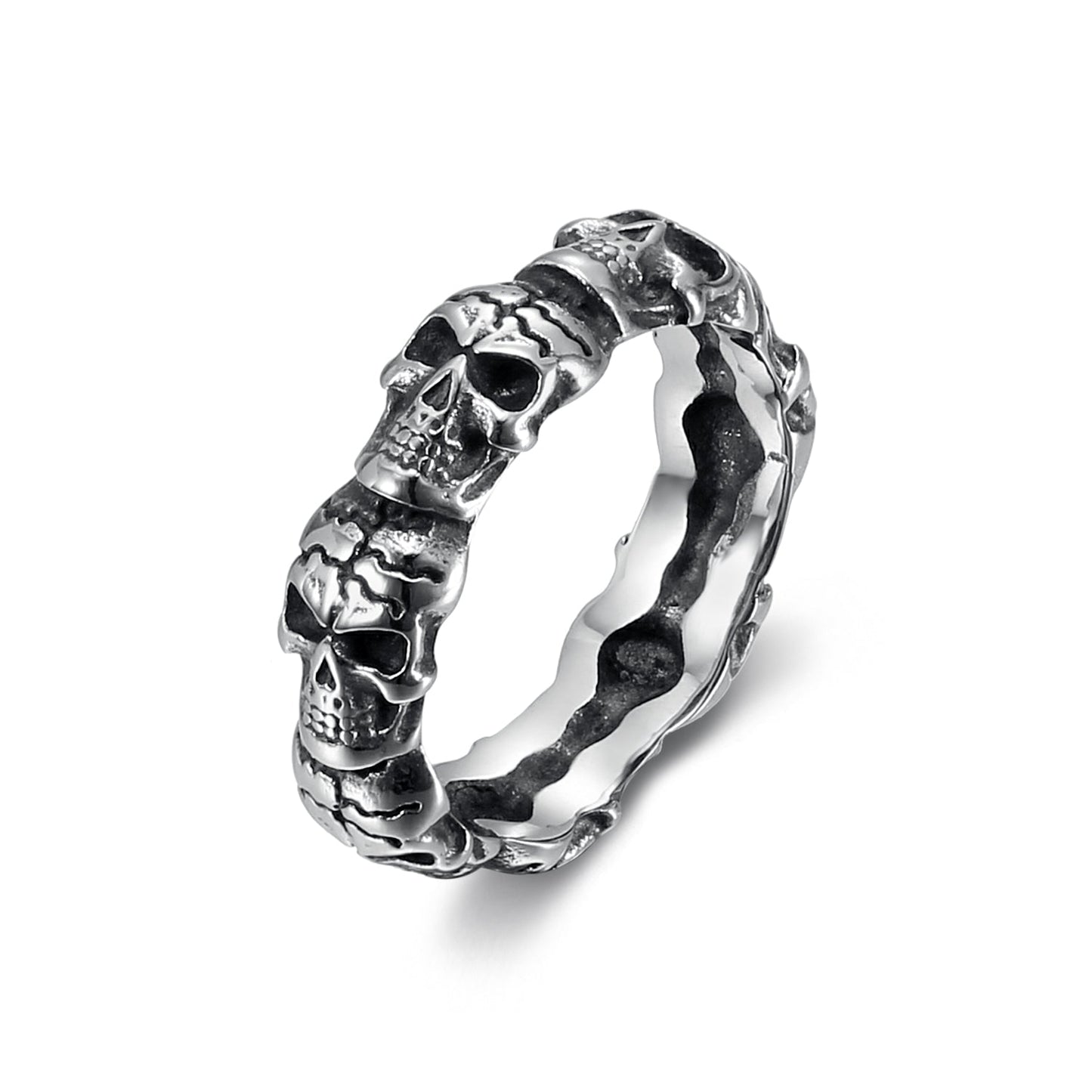 Bjorn Regalia Handcrafted Stainless Steel Vanquished Foes Skull Ring