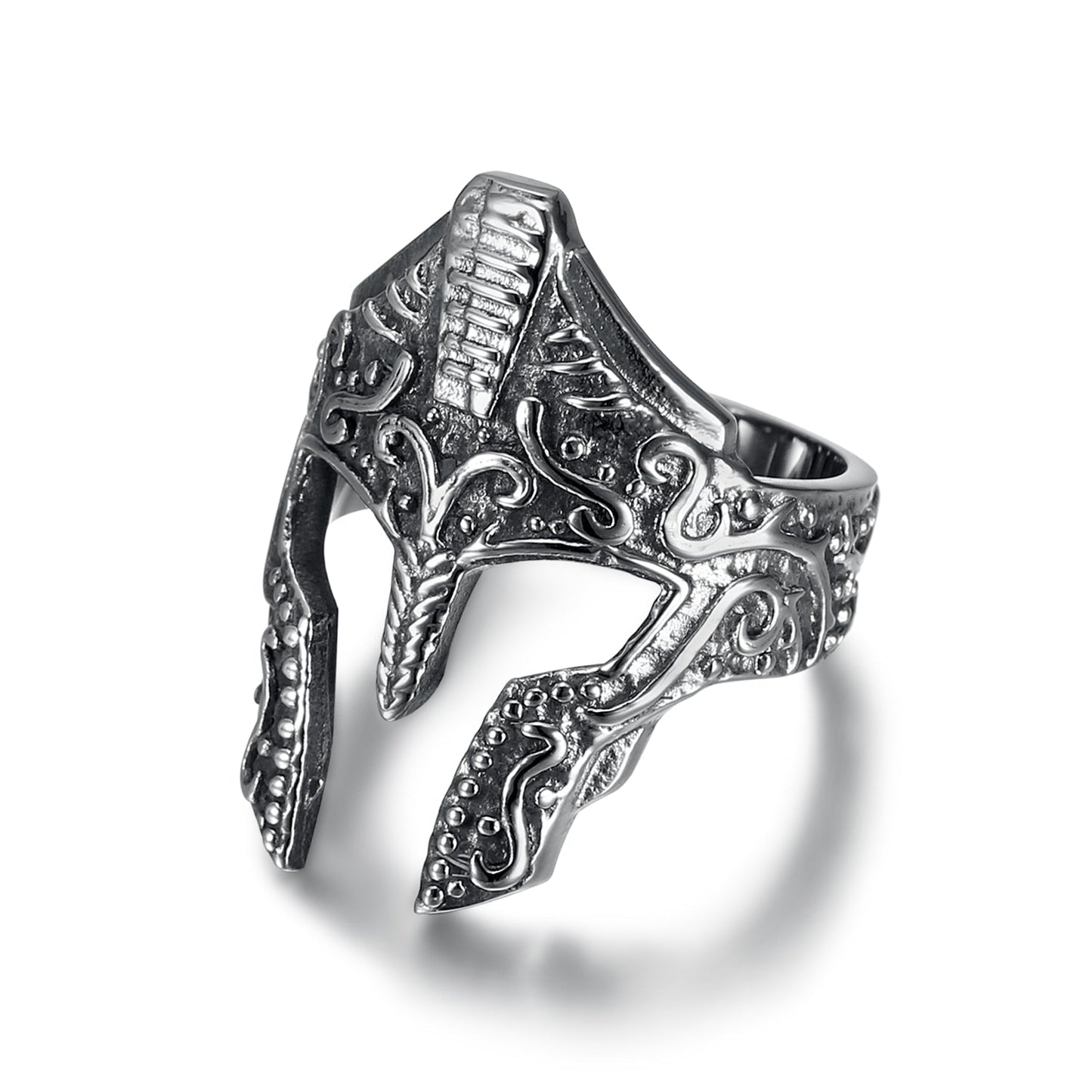 Bjorn Regalia Handcrafted Stainless Steel Warrior Helmet Ring