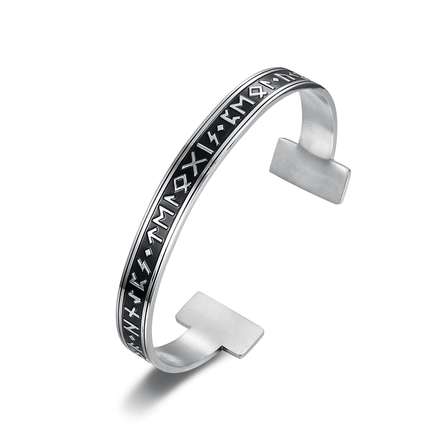 Bjorn Regalia Handcrafted Stainless Steel Elder Futhark Rune Bracelet