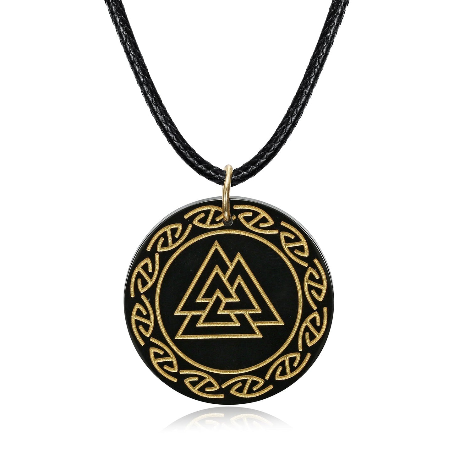 Bjorn Regalia Circular Horn Valknut Necklace