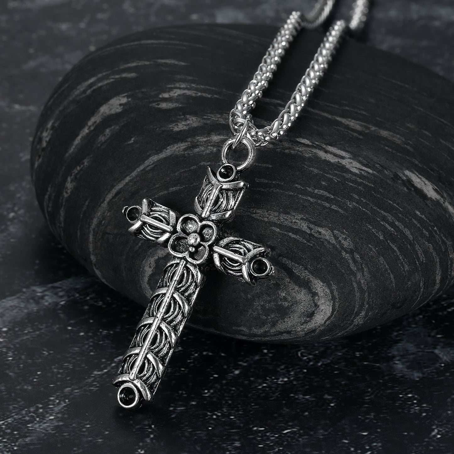 Bjorn Regalia Handcrafted Stainless Steel Athelstan's Cross Necklace