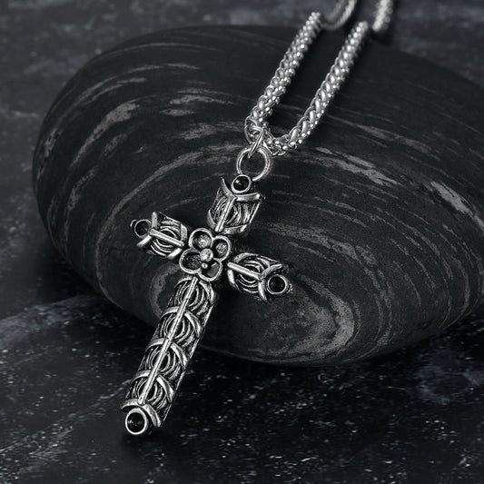 Bjorn Regalia Handcrafted Stainless Steel Athelstan's Cross Necklace