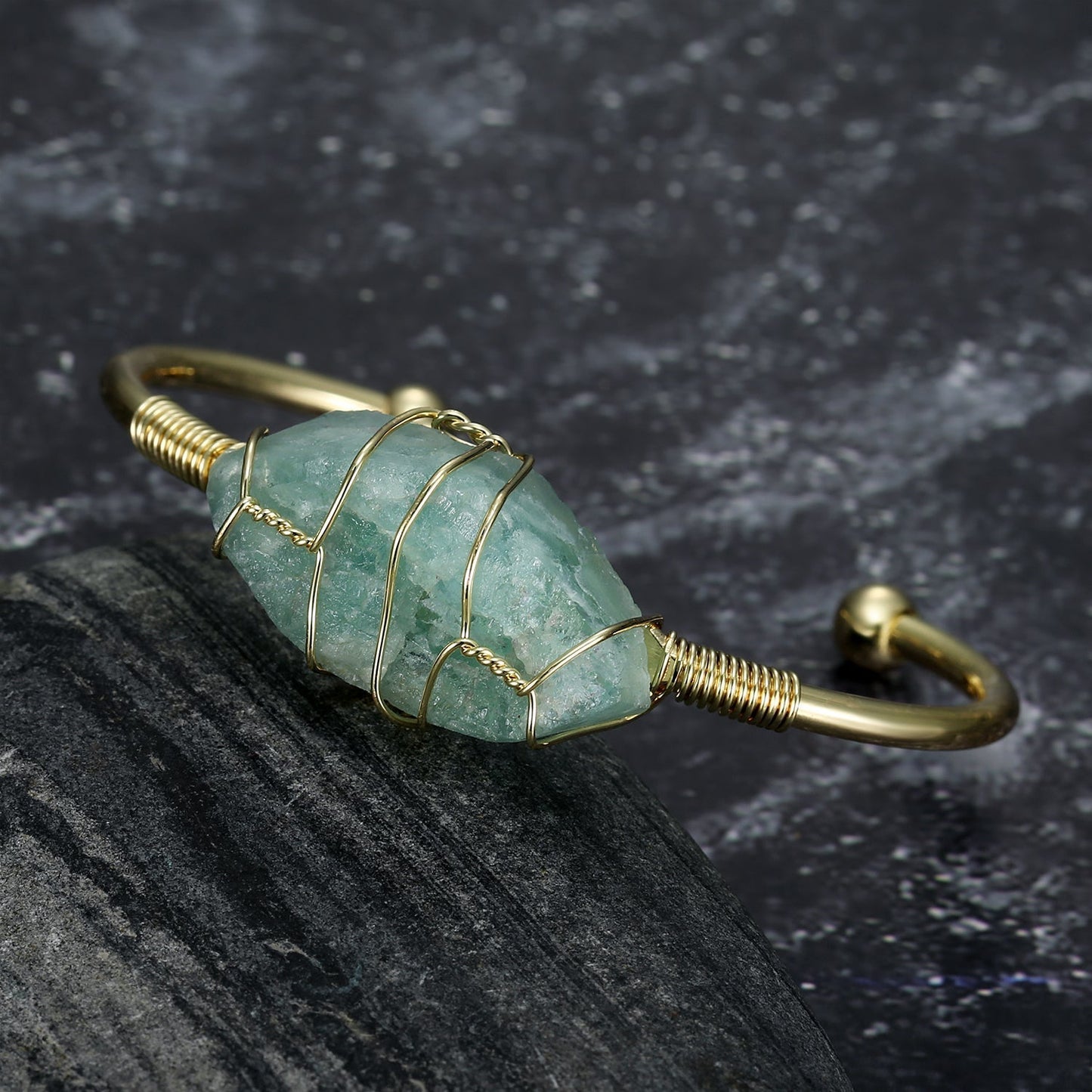 Bjorn Regalia Natural Gemstone Bangle