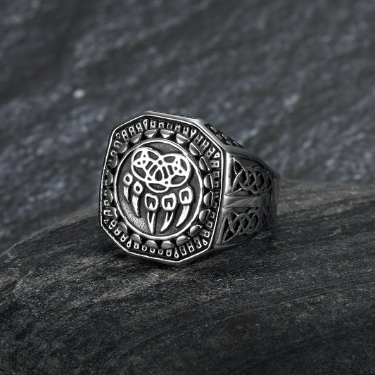 Bjorn Regalia Handcrafted Stainless Steel Veles Signet Ring