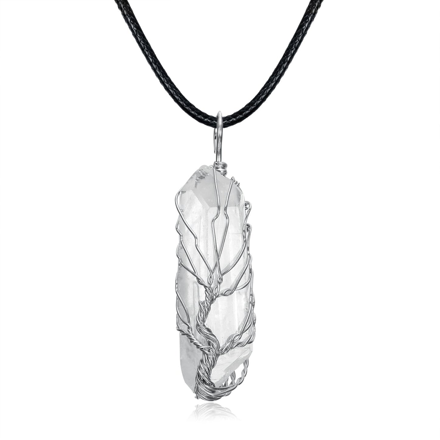 [LIMITED EDITION]  Natural Crystal Tree of Life Necklace