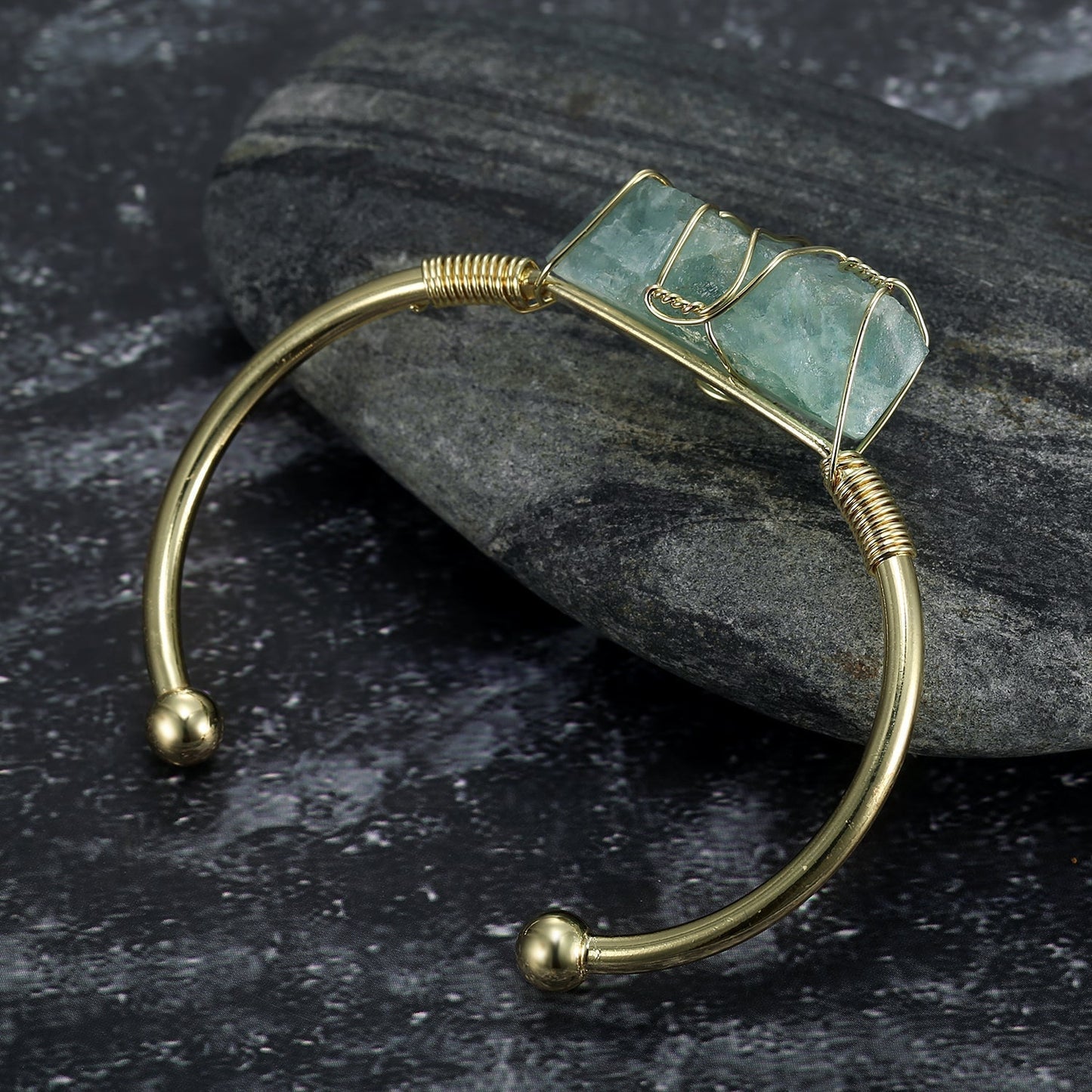 Bjorn Regalia Natural Gemstone Bangle