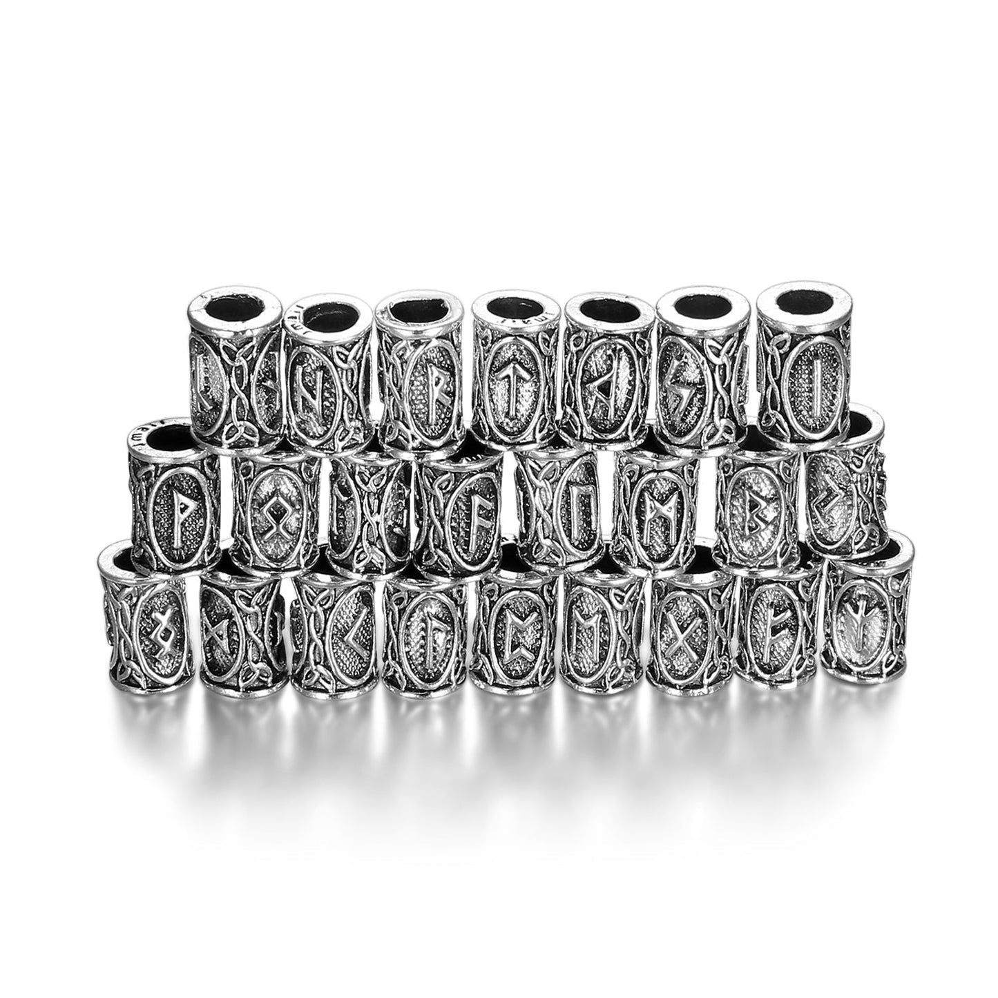 Bjorn Regalia 24 Piece - Nordic Runes Hair & Beard Ornaments Set