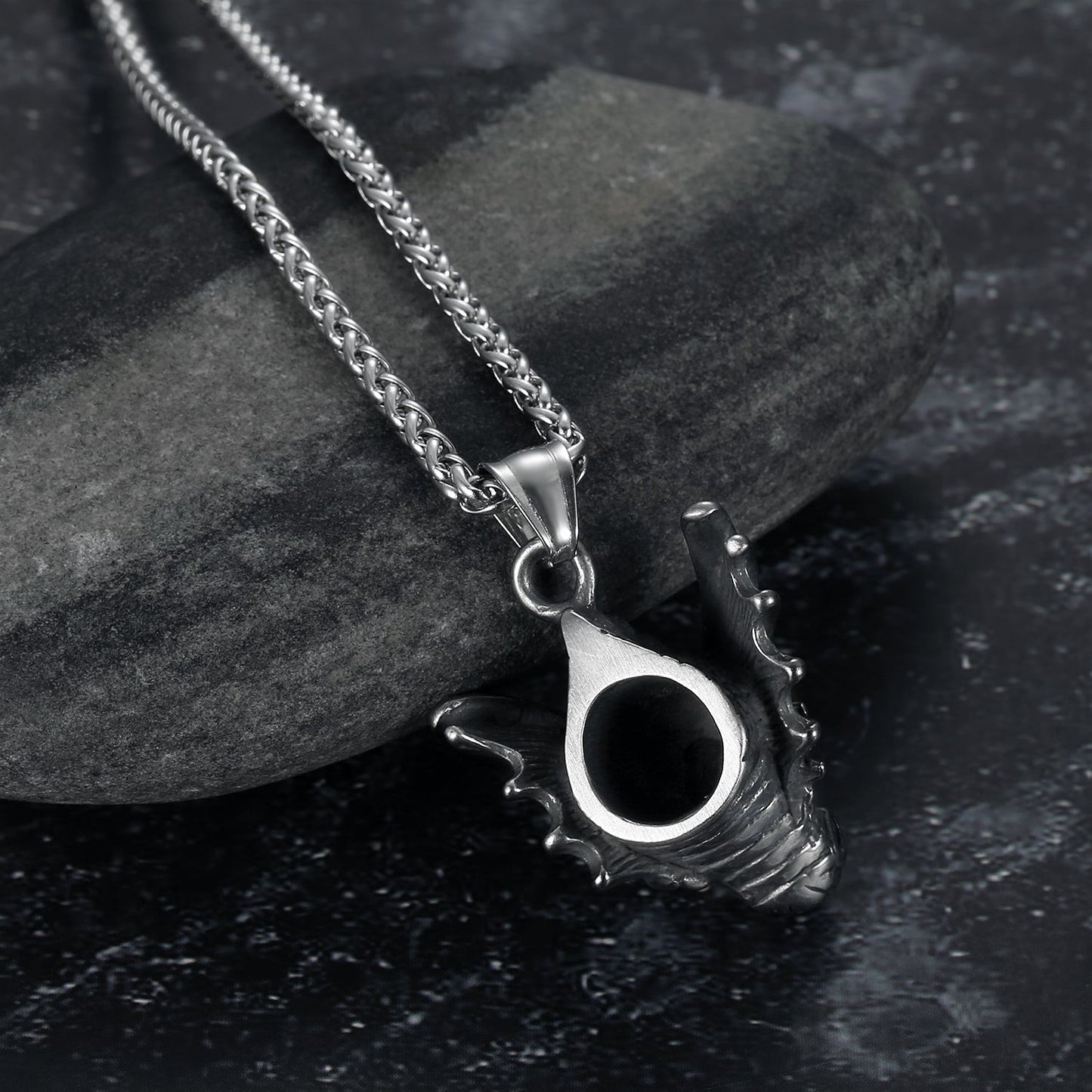 Bjorn Regalia Handcrafted Stainless Steel Dragon Head Necklace