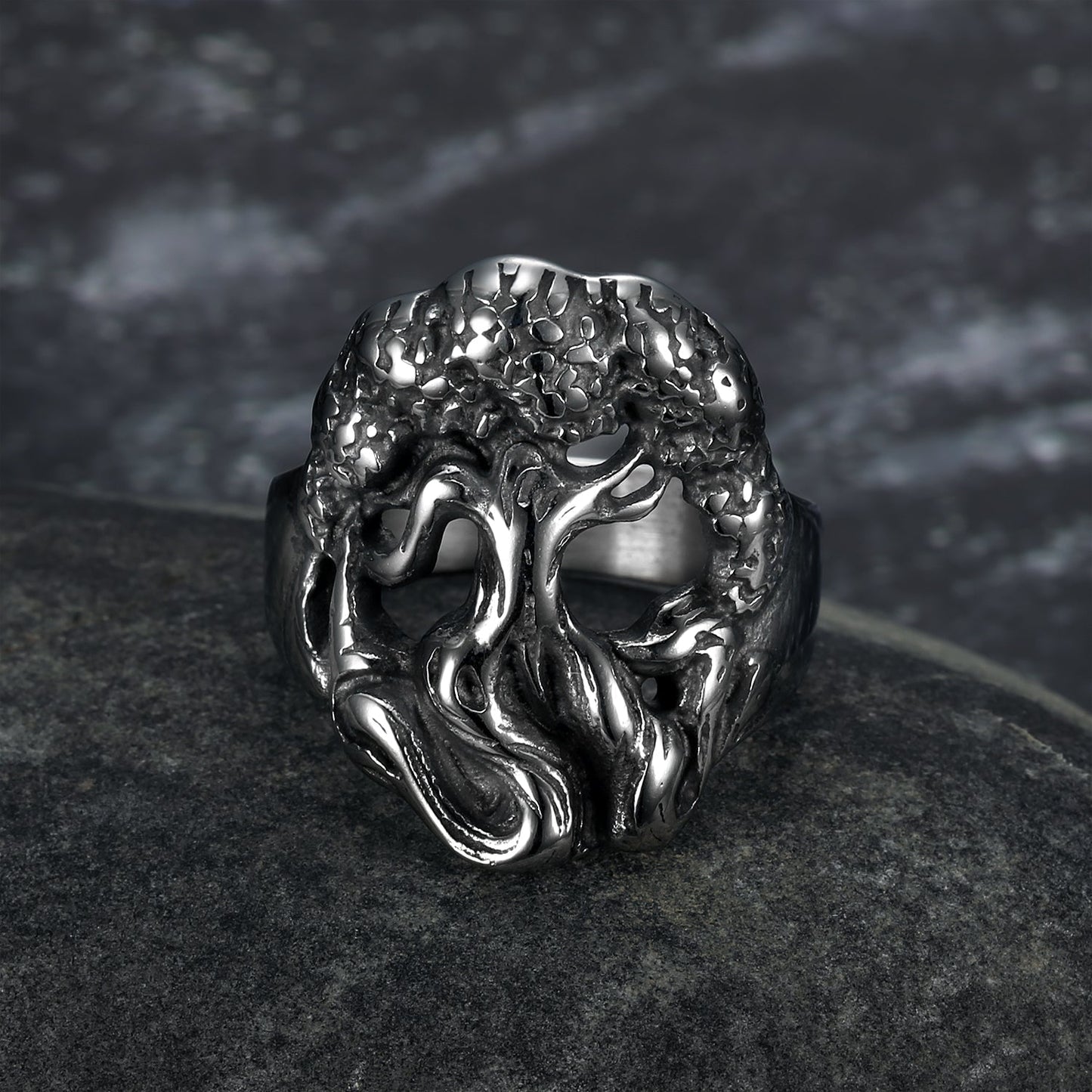 [LIMITED EDITION] Stainless Steel Yggdrasil / Tree of Life Ring