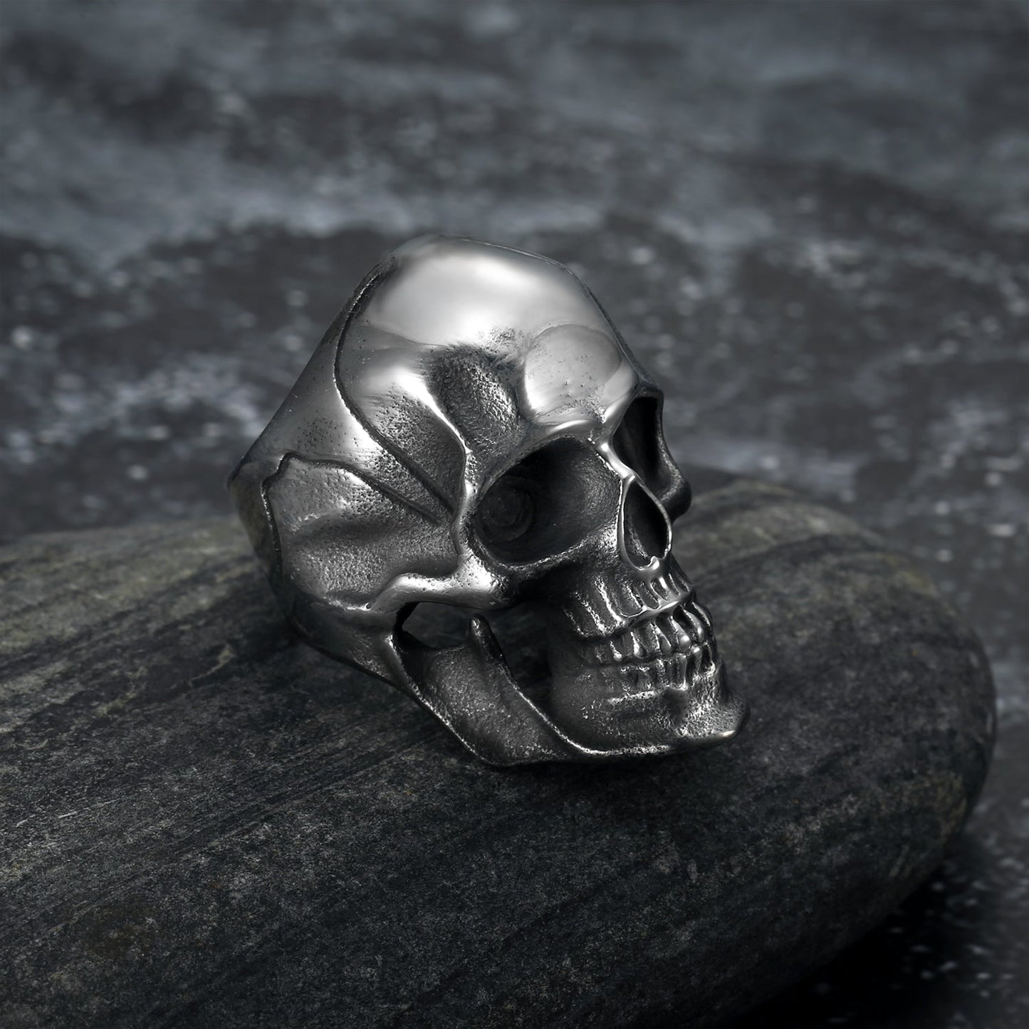 Bjorn Regalia Handcrafted Stainless Steel Skull Ring