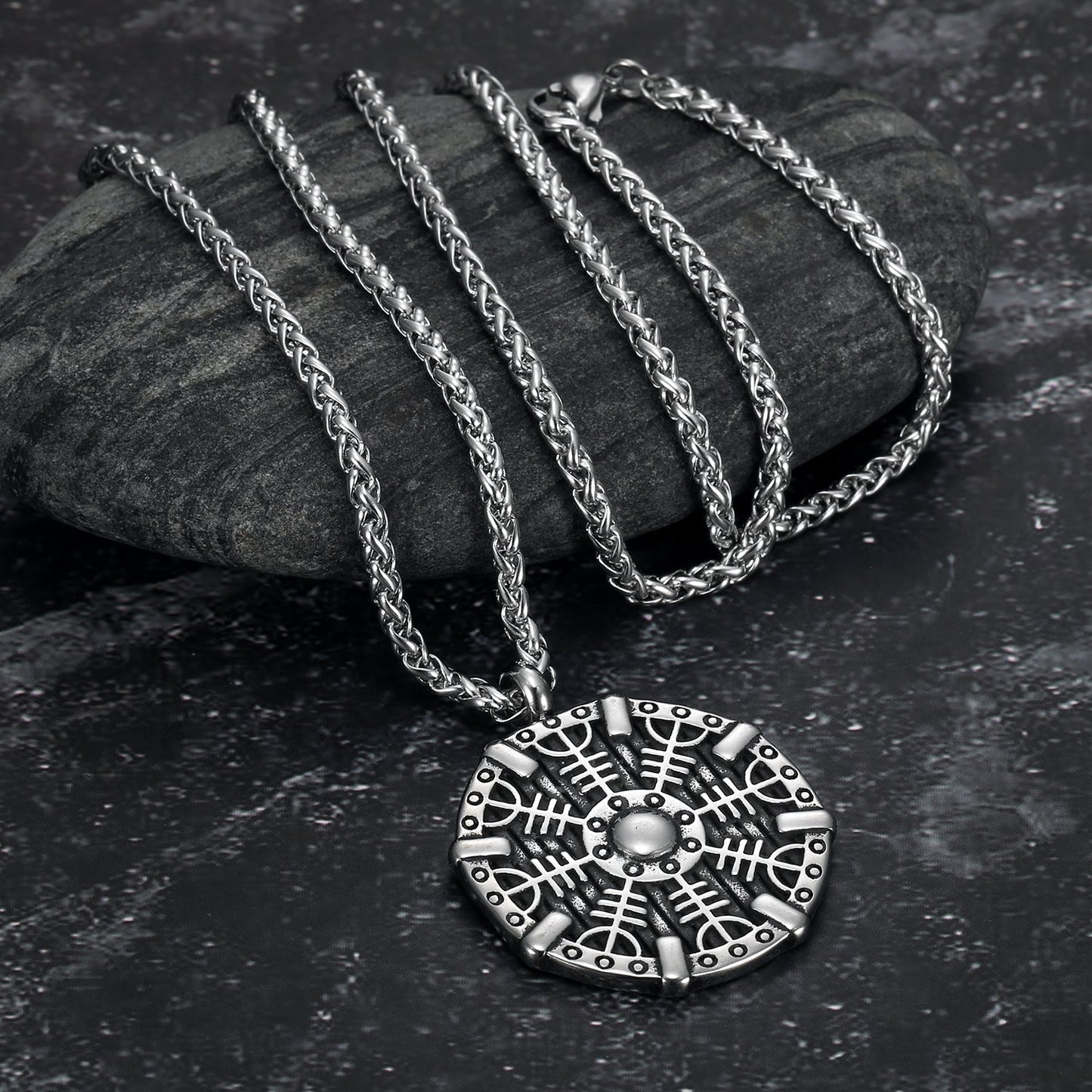 Bjorn Regalia Handcrafted Stainless Steel Helm of Awe Shield