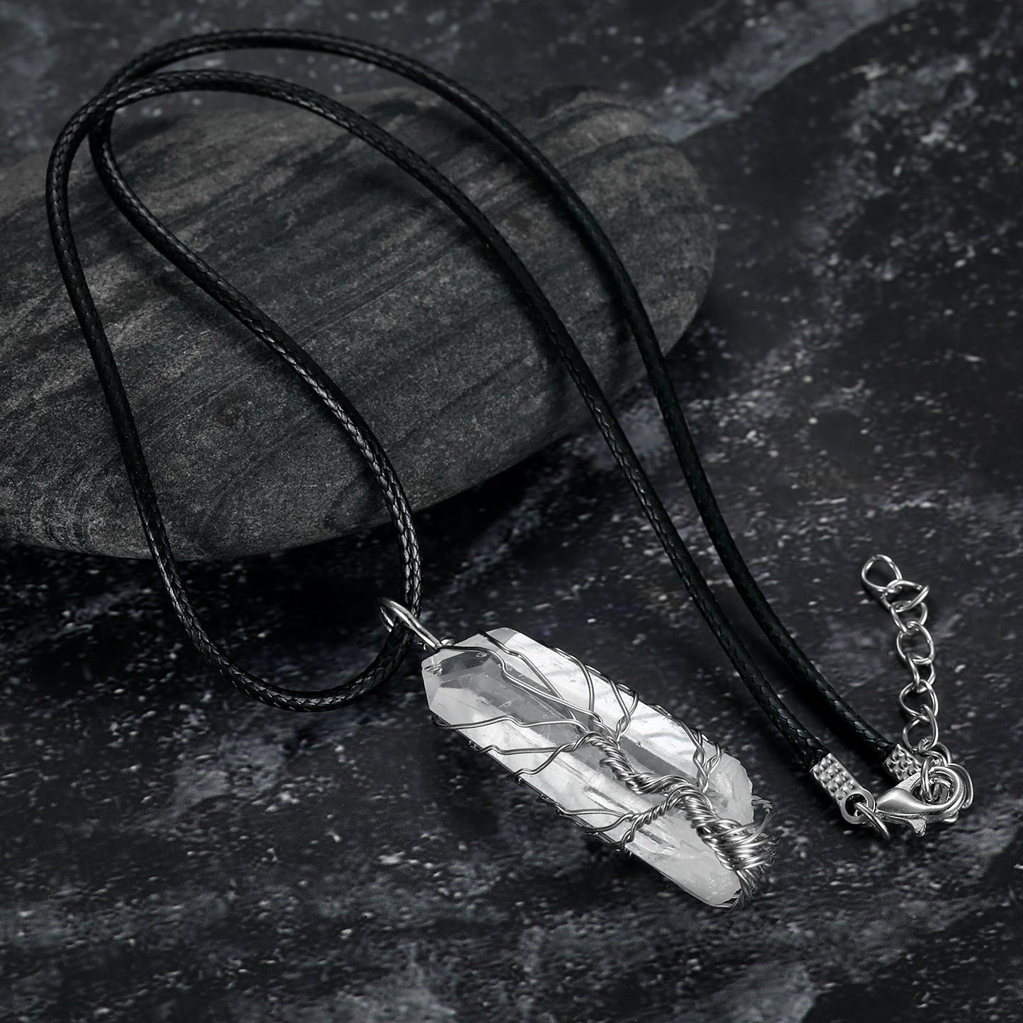 [LIMITED EDITION]  Natural Crystal Tree of Life Necklace