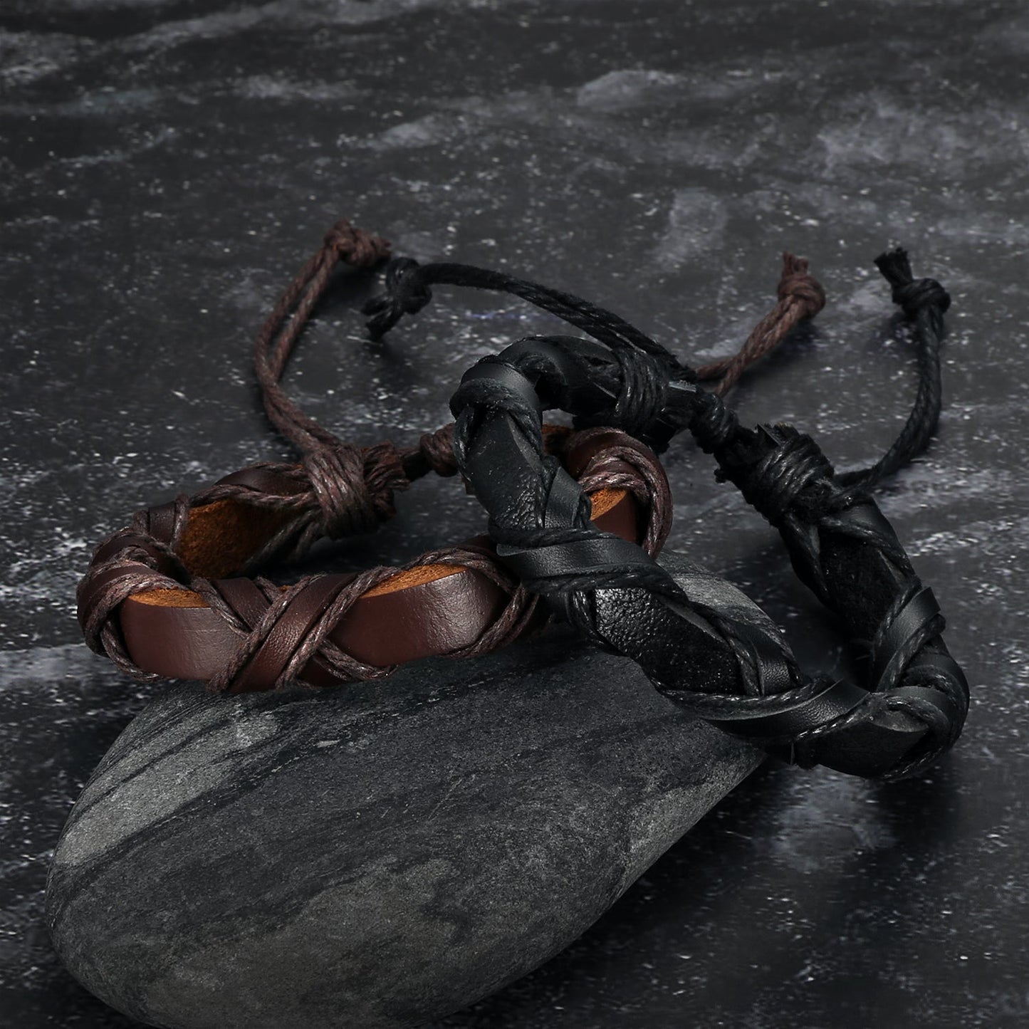 Bjorn Regalia Leather Viking Arm Rings