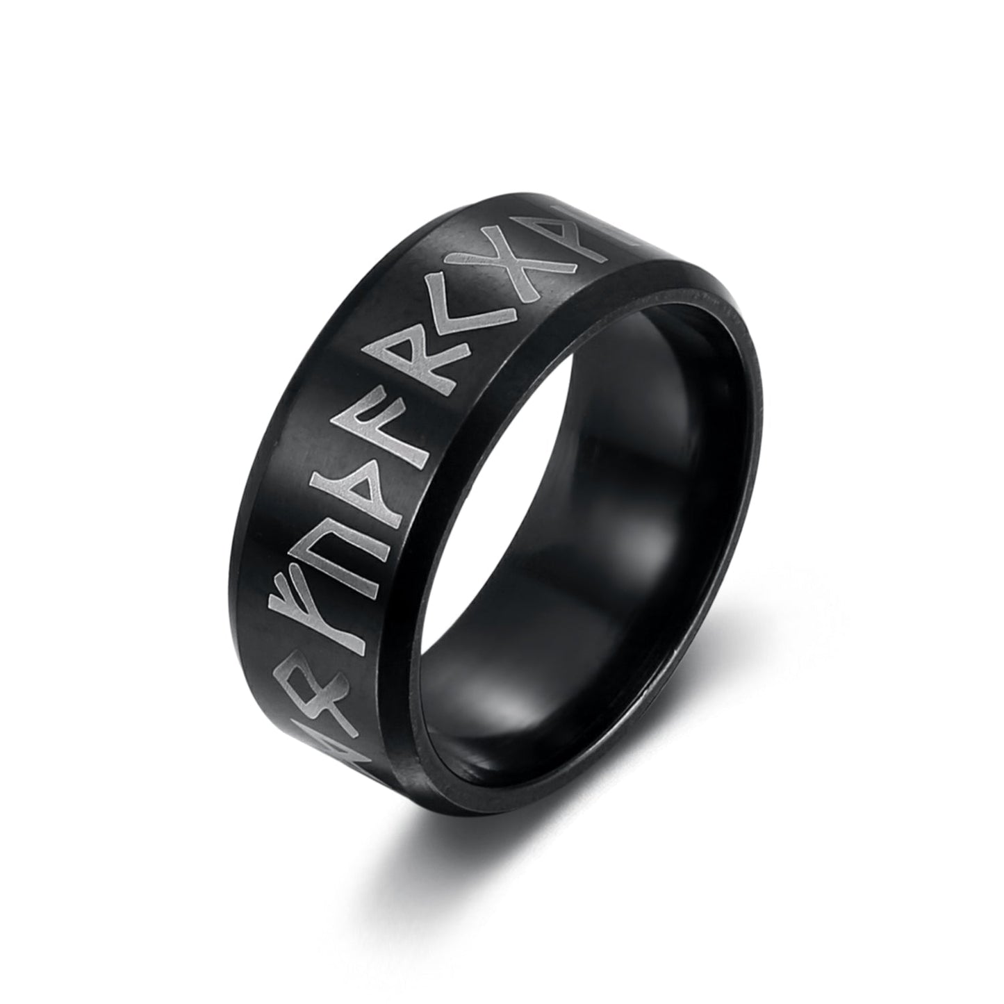 Bjorn Regalia Handcrafted Stainless Steel Runic Alphabet Ring