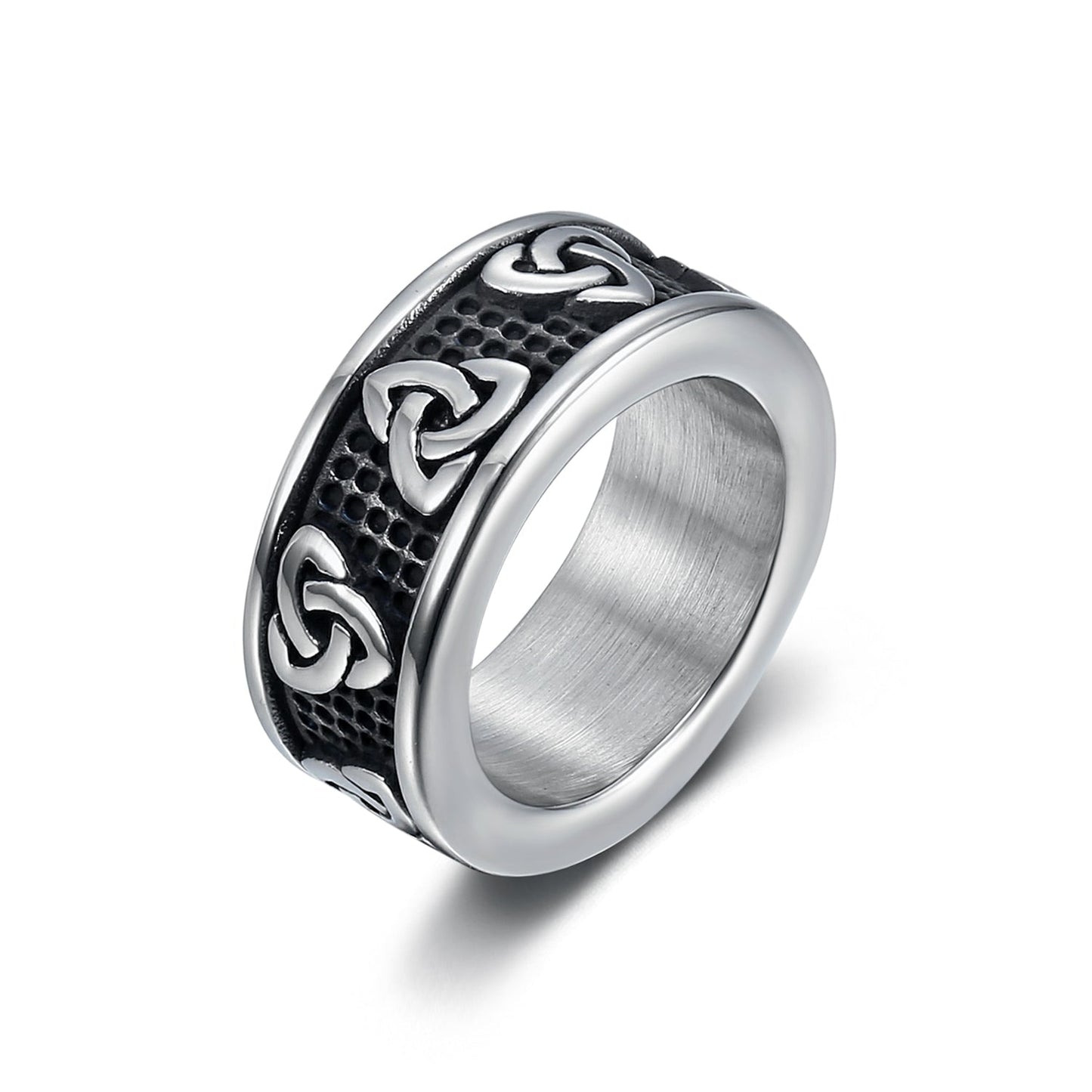 Bjorn Regalia Handcrafted Stainless Steel Celtic Triquetra Band Ring