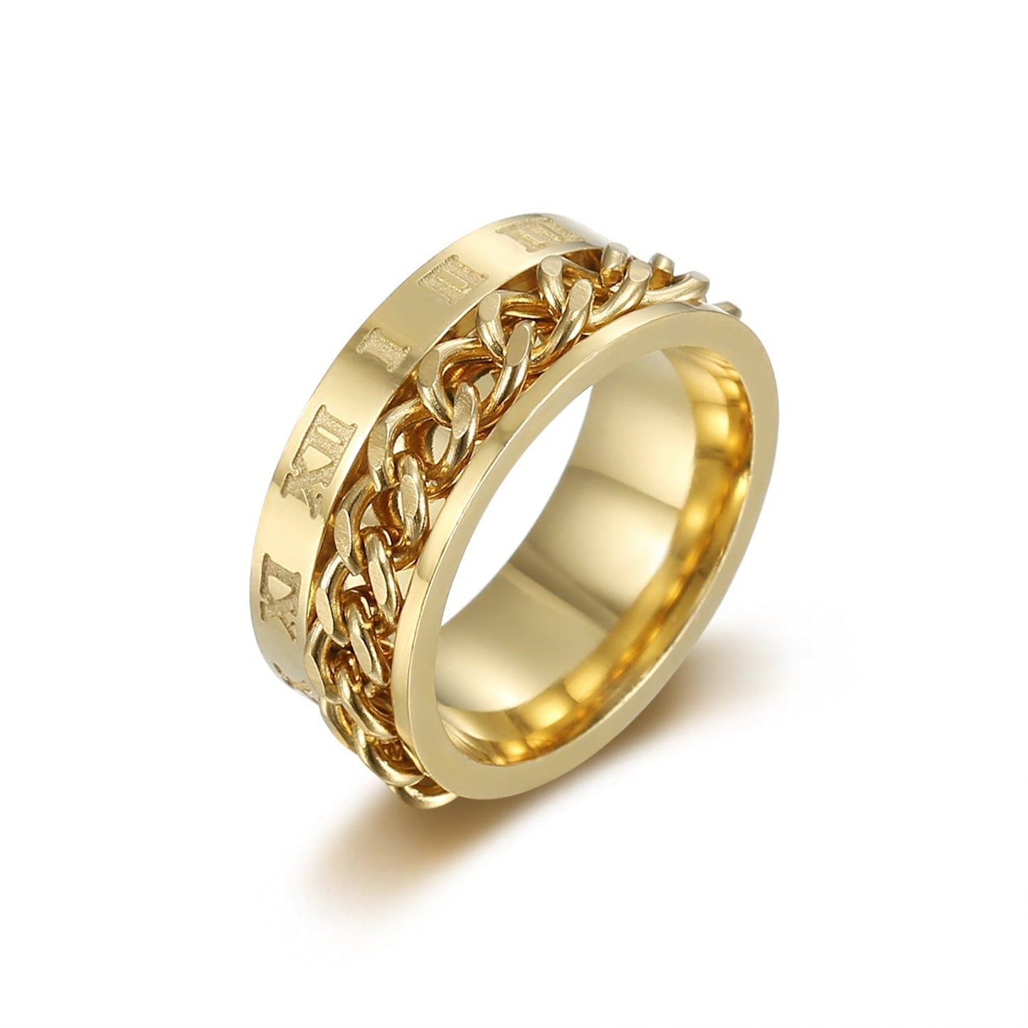 Bjorn Regalia Handcrafted Stainless Steel Rotating Rune Ring