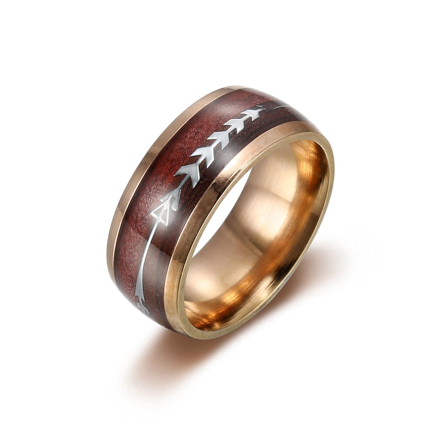 Bjorn Regalia Tungsten Carbide Wedding Band With Wood and Arrow Inlay