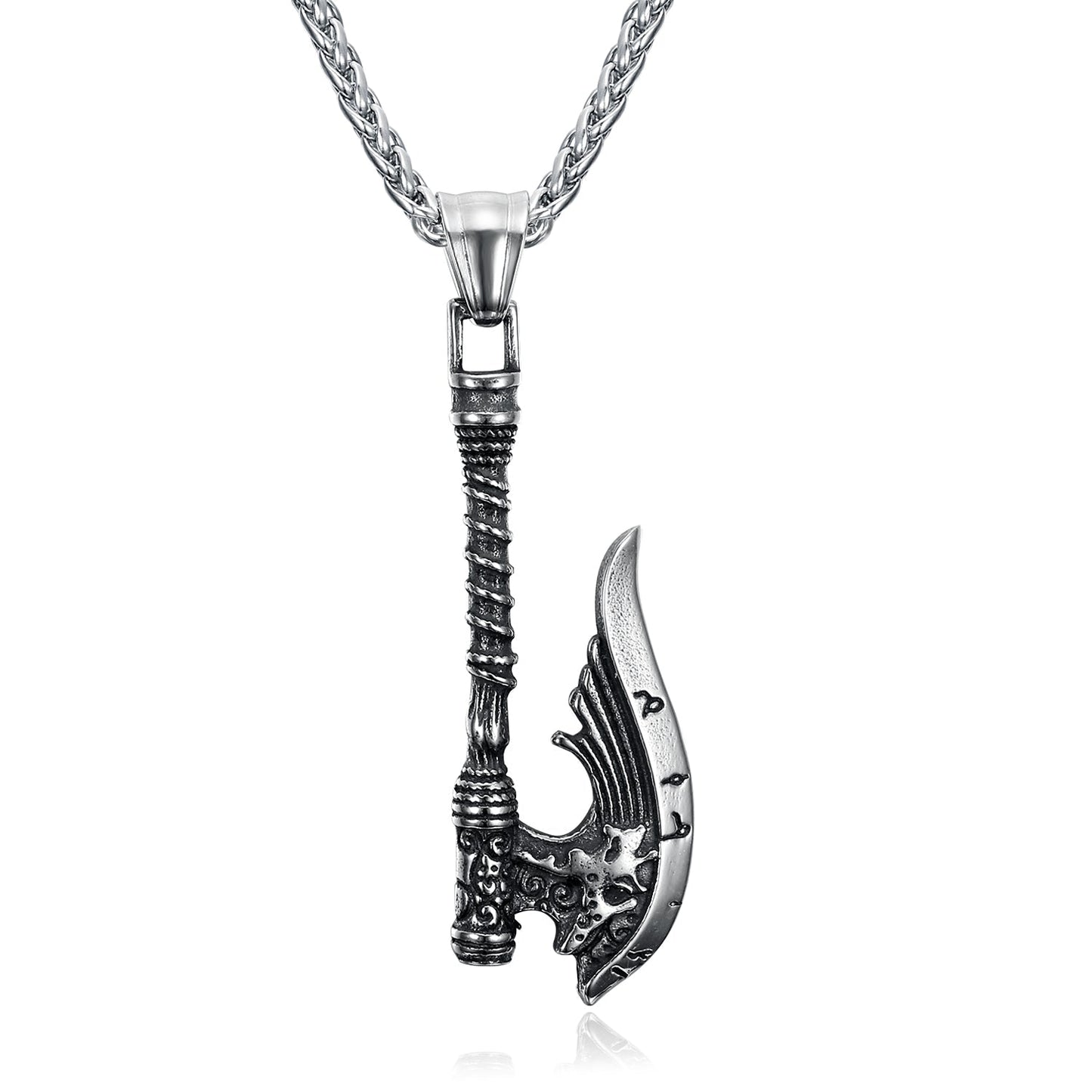 Bjorn Regalia Handcrafted Stainless Steel Viking Axe Necklace